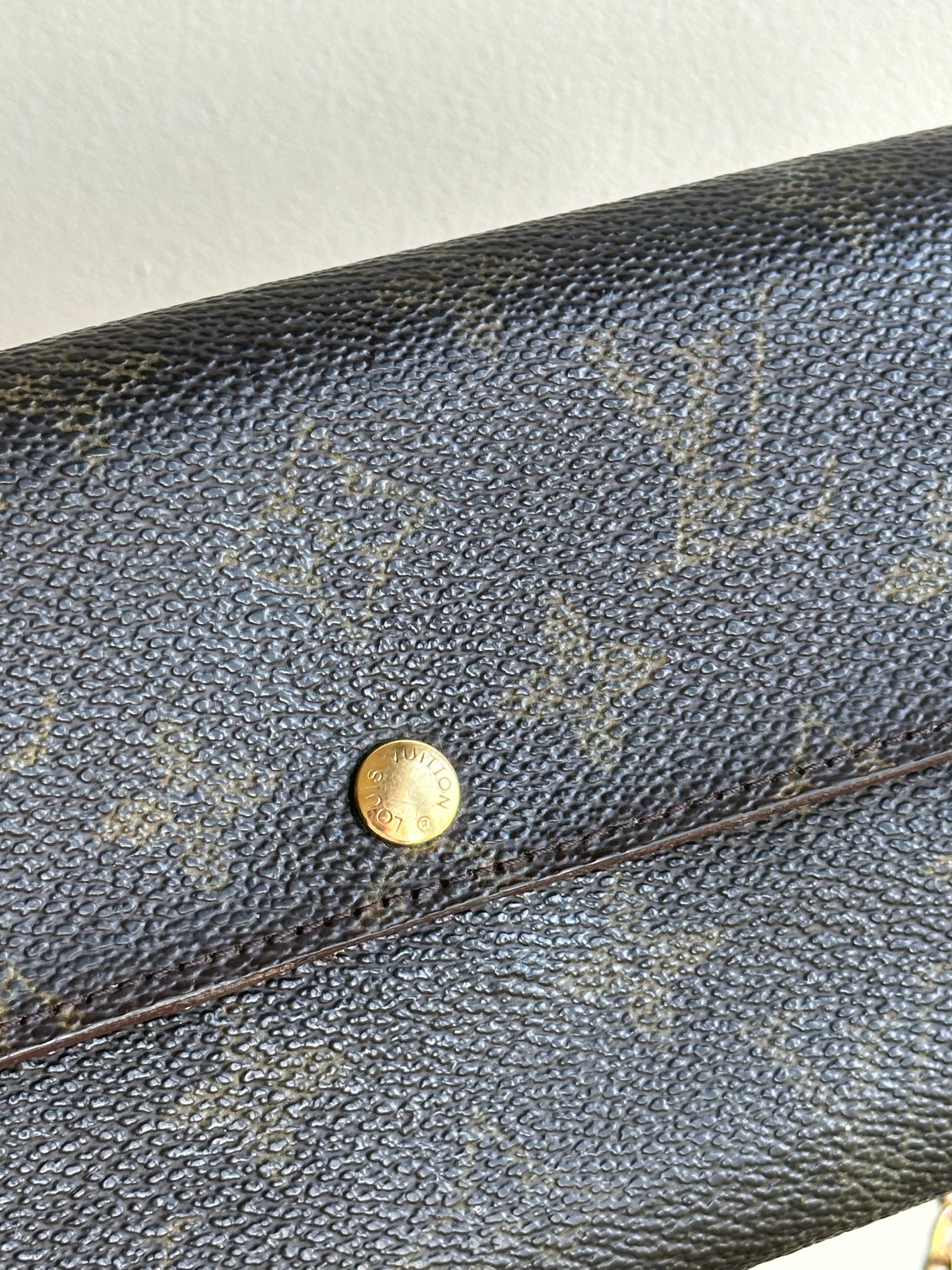 Louis Vuitton Monogram Vintage Wallet on Chain Conversion with 2 Unbranded Straps & Insert