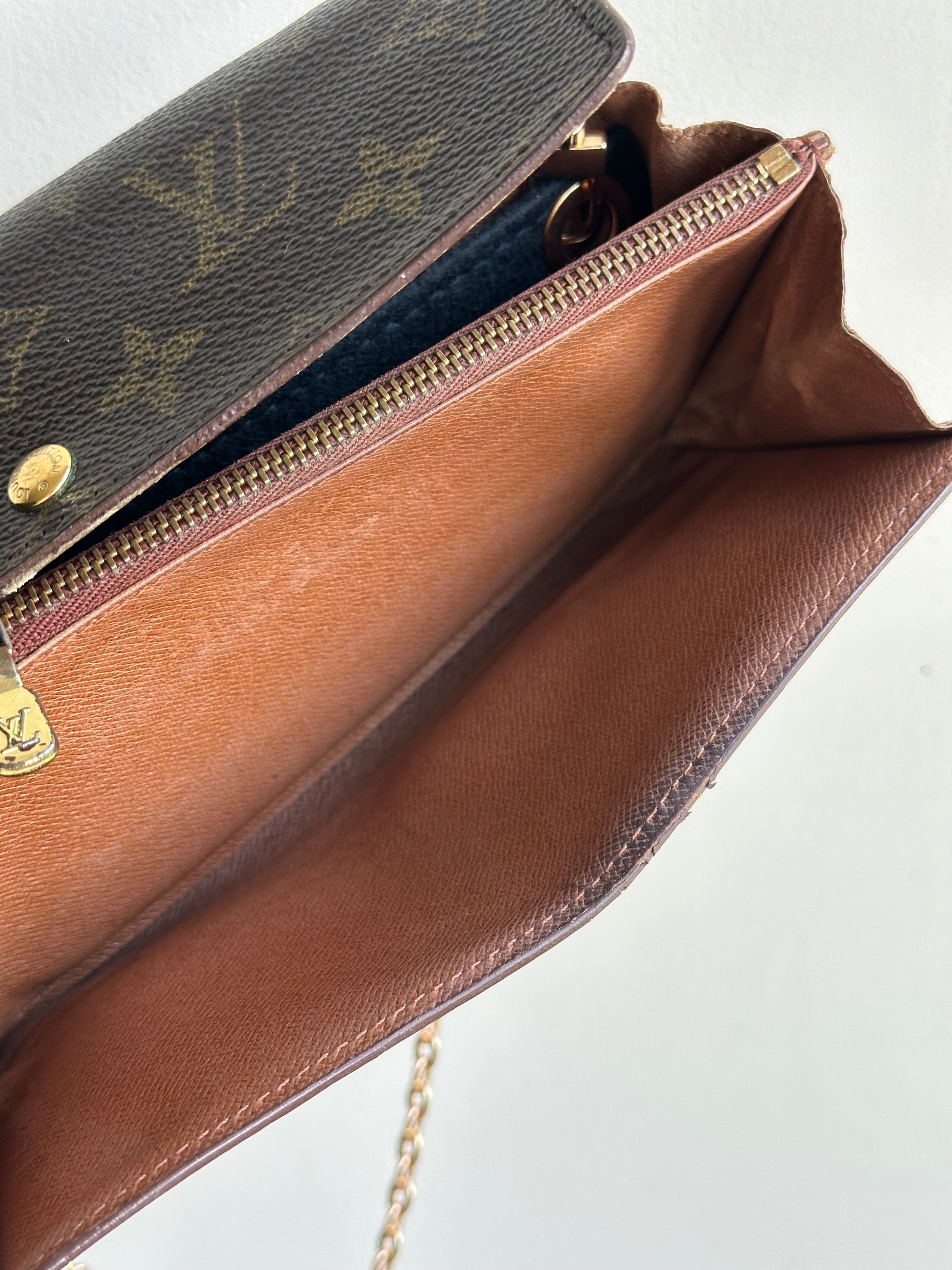 Louis Vuitton Monogram Vintage Wallet on Chain Conversion with 2 Unbranded Straps & Insert
